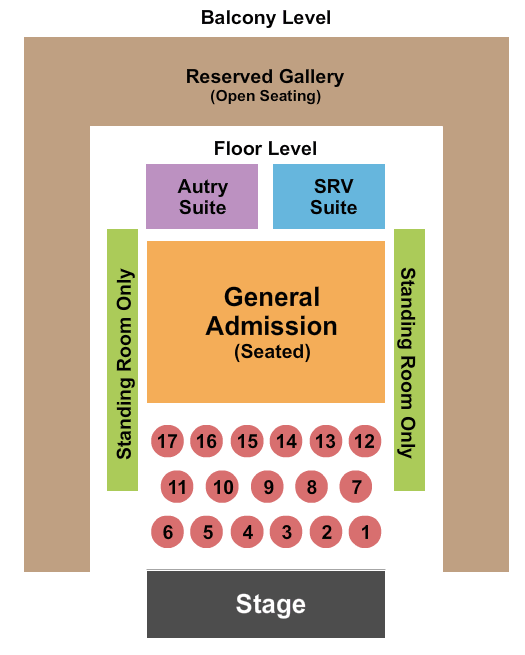 The Kessler P!nk Seating Chart